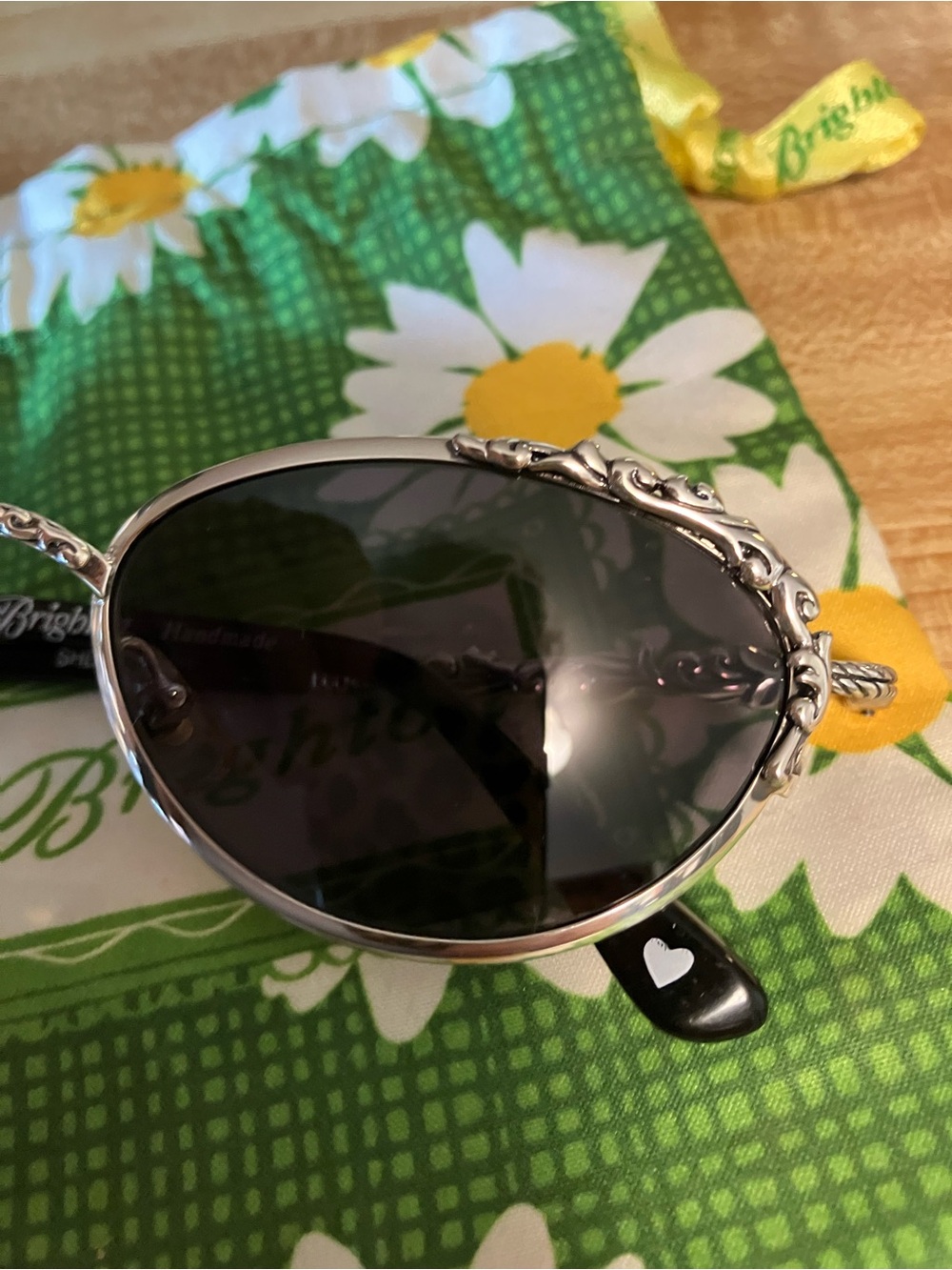 🌸Brighton Silver ‘Shenandoah’ Handmade Oval Sunglasses - Picture 3 of 10